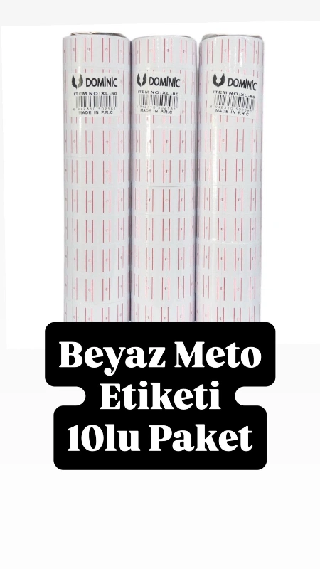 BEYAZ METO ETİKETİ FİYAT ETİKETİ 10LU PAKET